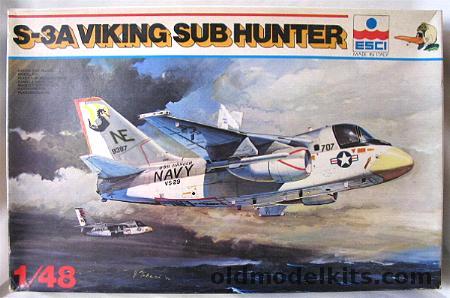 ESCI 1/48 S-3A Viking Sub Hunter - VS-29 USS Ranger, 4051 plastic model kit